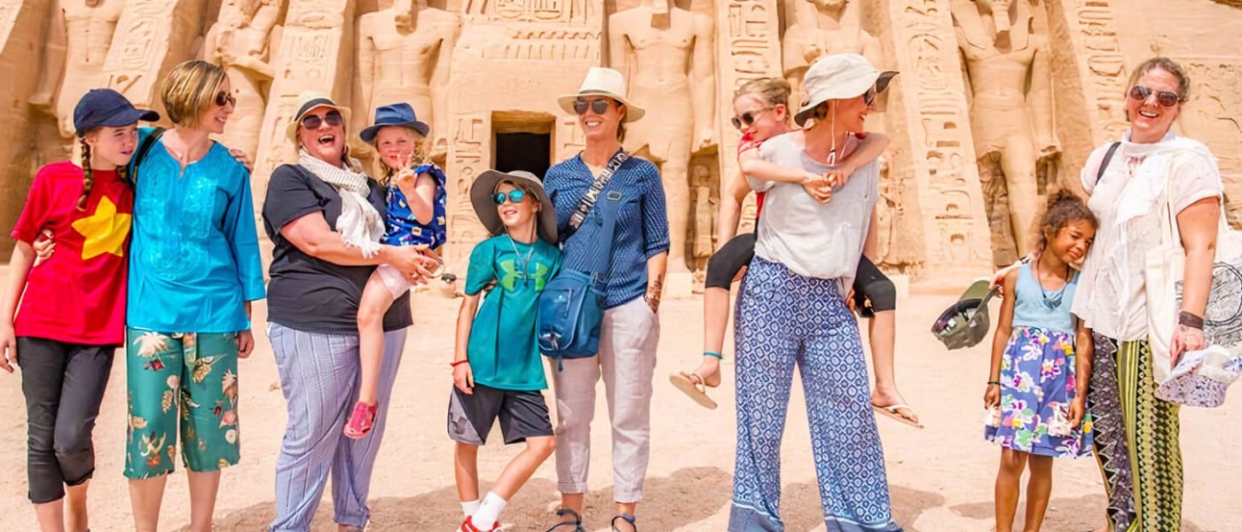 A-wonderful-picture-of-a-family-in-front-of-Abu-Simbel-Temple