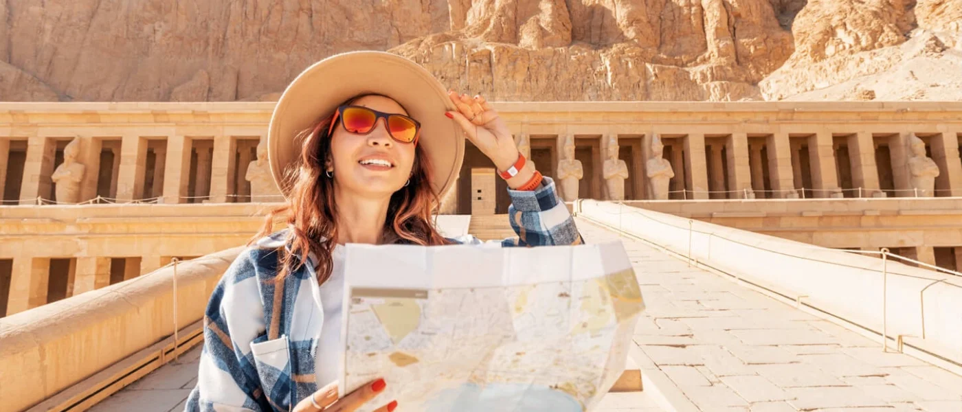 A-wonderful-picture-of-a-girl-in-front-of-Hatshepsut-Temple-in-Luxor
